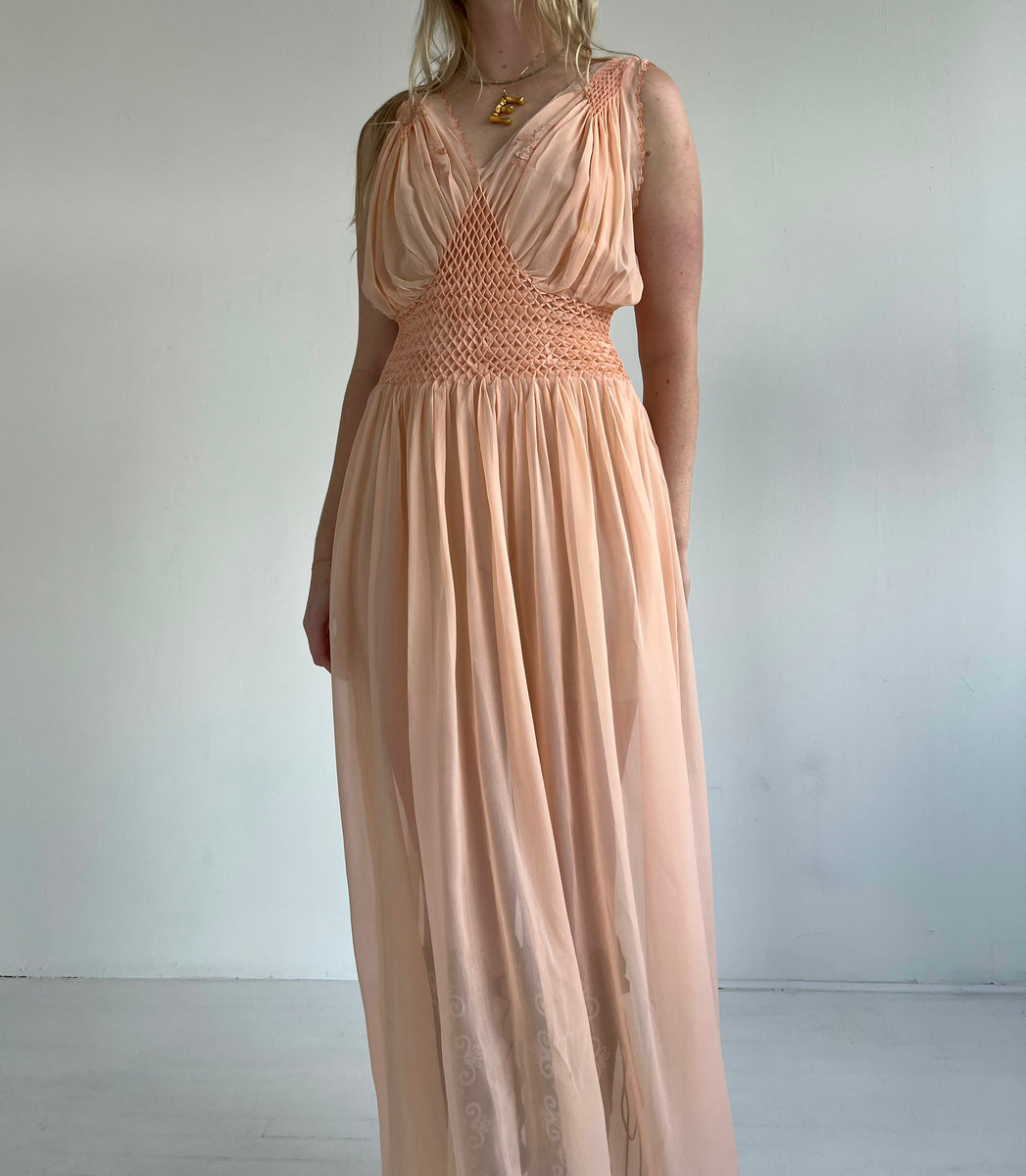 Pink Chiffon Slip Dress