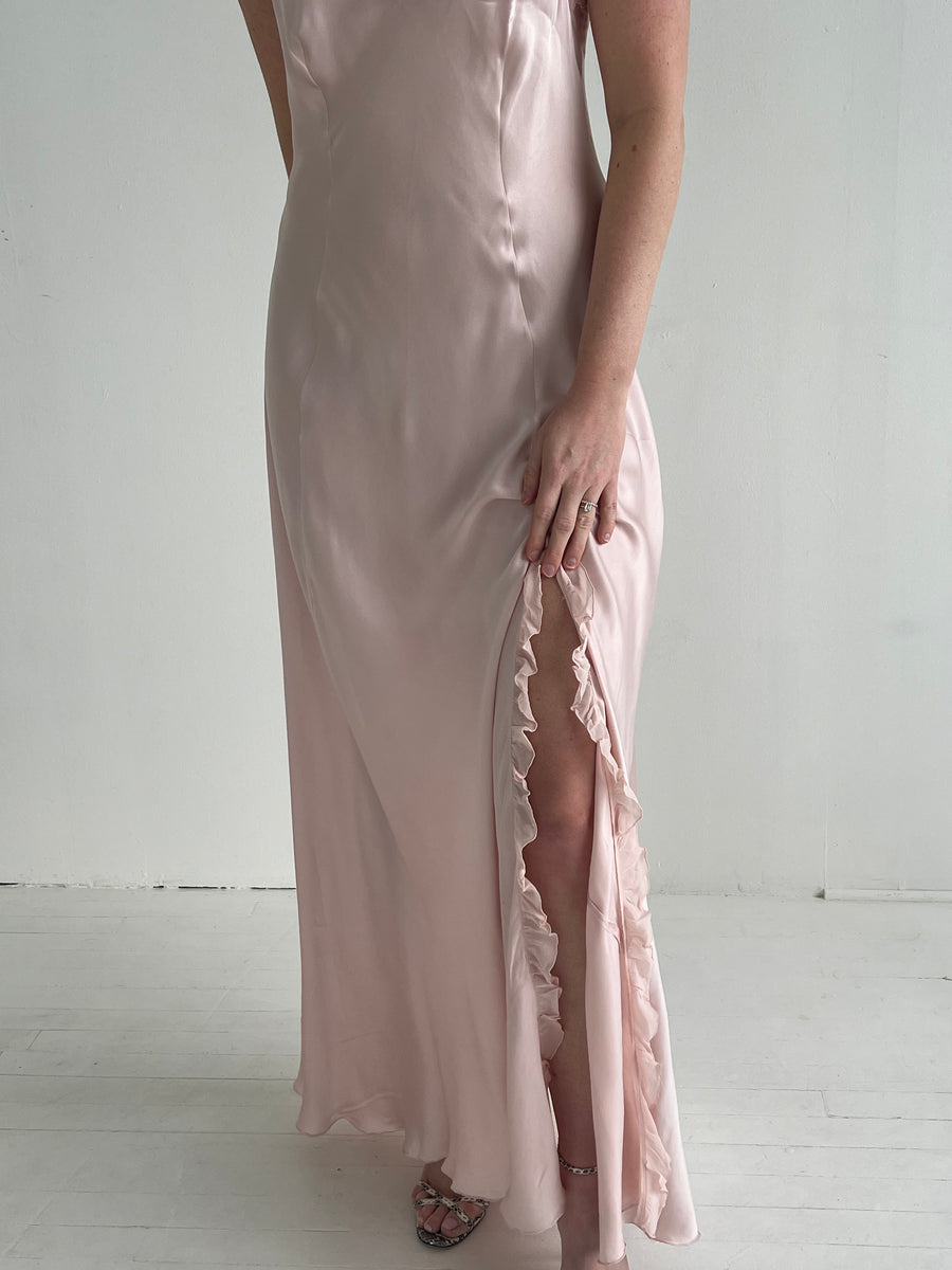20's Slipdress with Sequin Hem in Pink