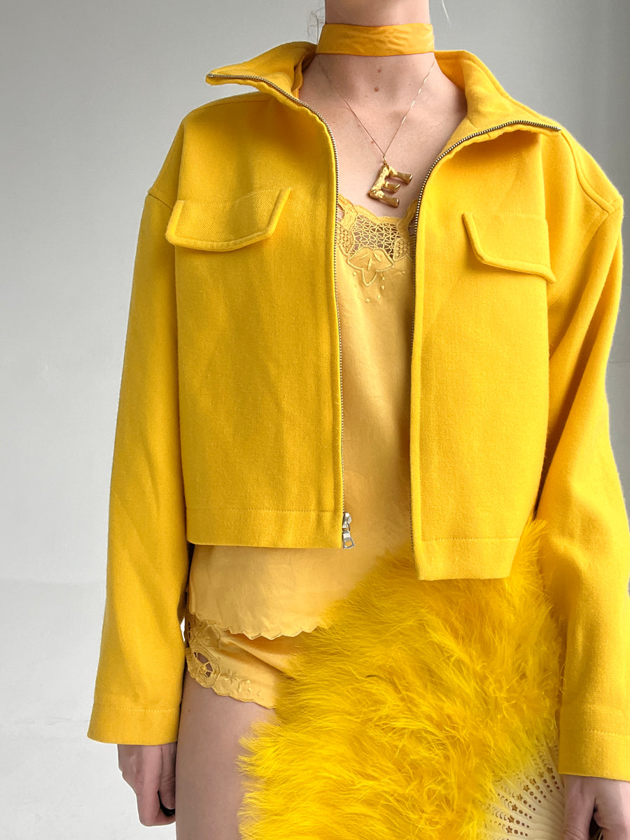 Casaco Retrô Amarelo, Casaco Feminino Ny&Co Usado 93930262