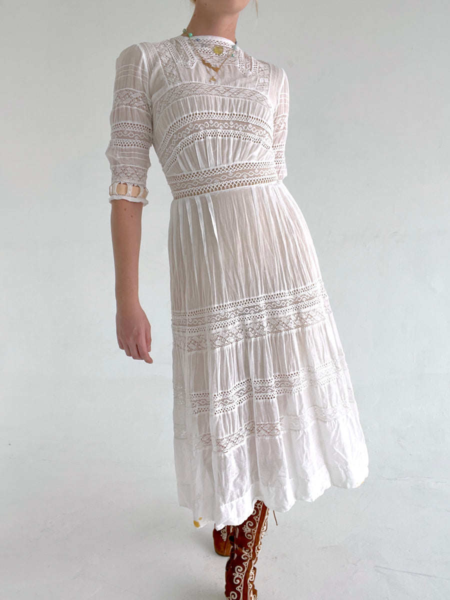 待望☆】 Paisley Dress Long Lace Cotton ロングワンピース - divine