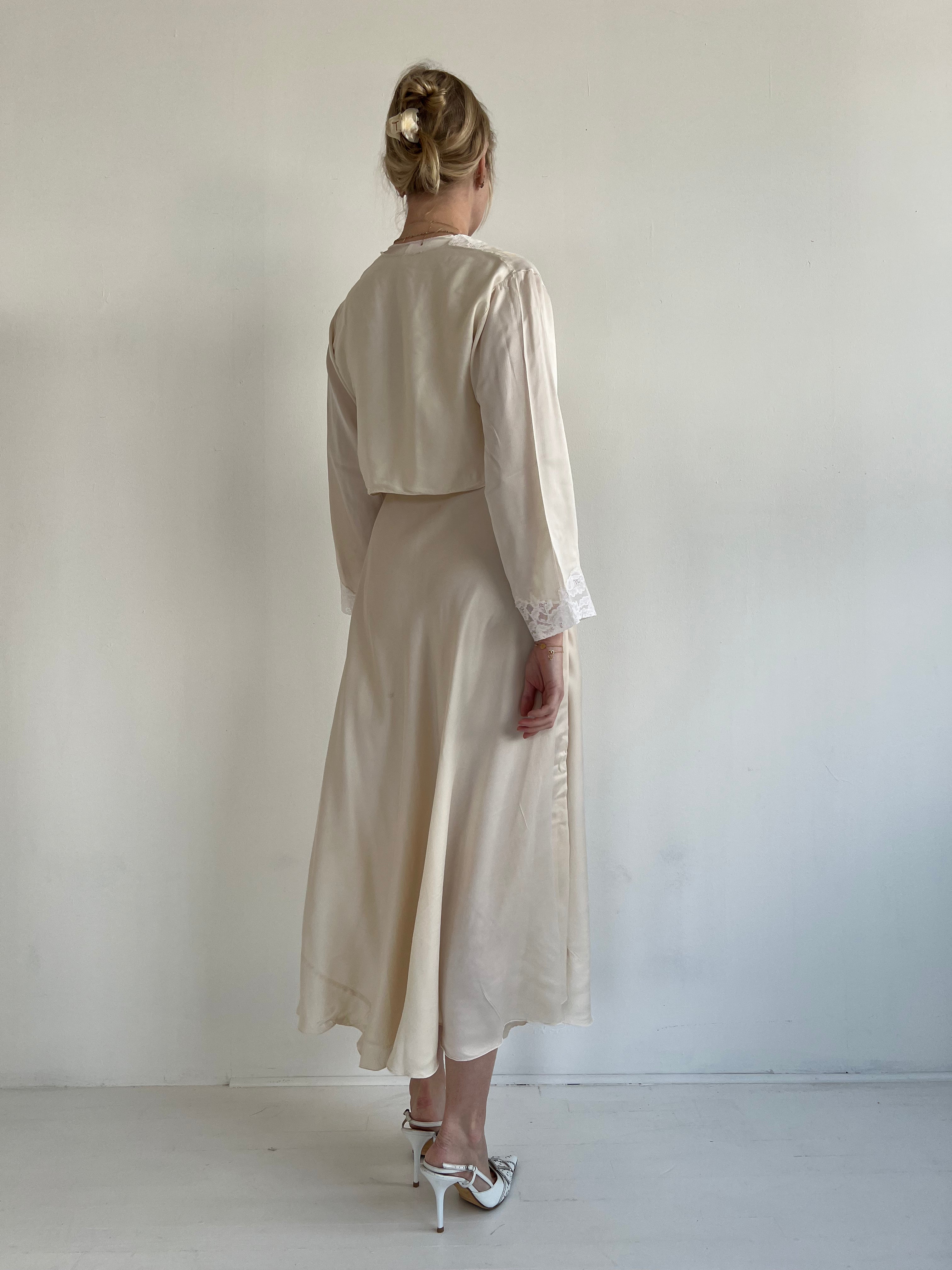 cream dress and jacket set Vintage 90s Cream Beige Linen Slip Maxi Dress Jacket Set / Vintage Cottagecore Dress / Vintage Linen Dress / Simple Vintage Dress