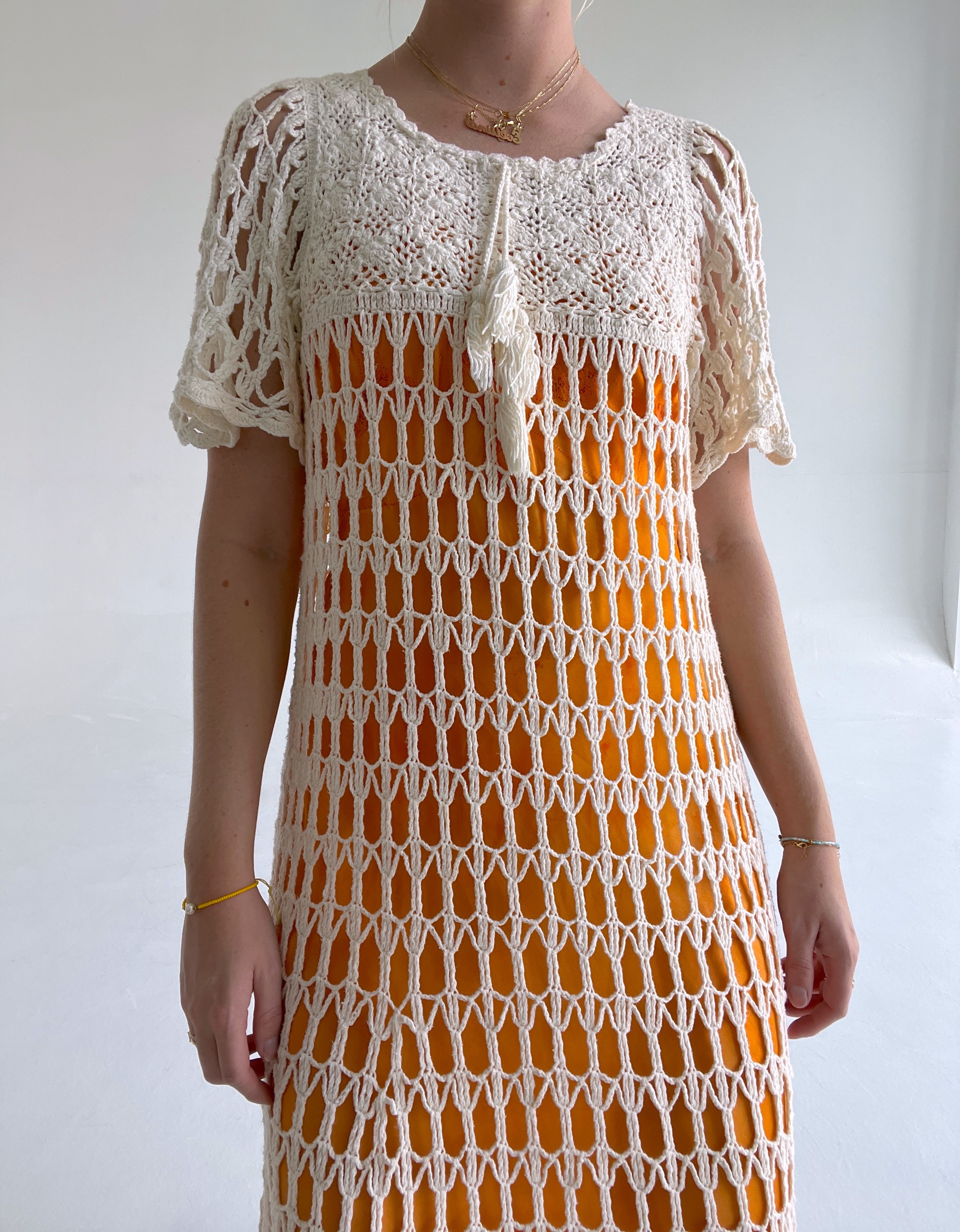 1970's Cream Crochet Dress – Eveliina Vintage