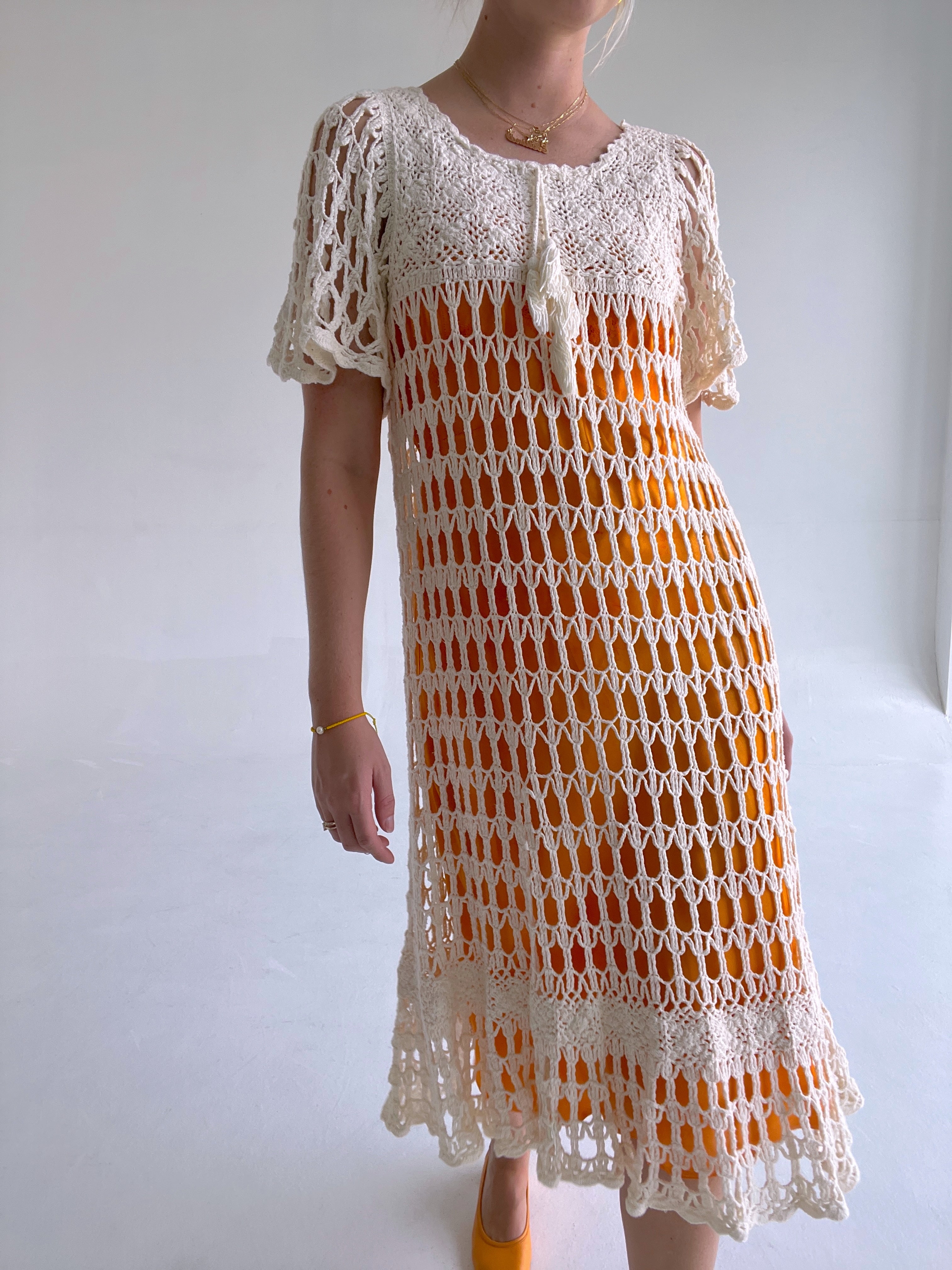1970's Cream Crochet Dress – Eveliina Vintage