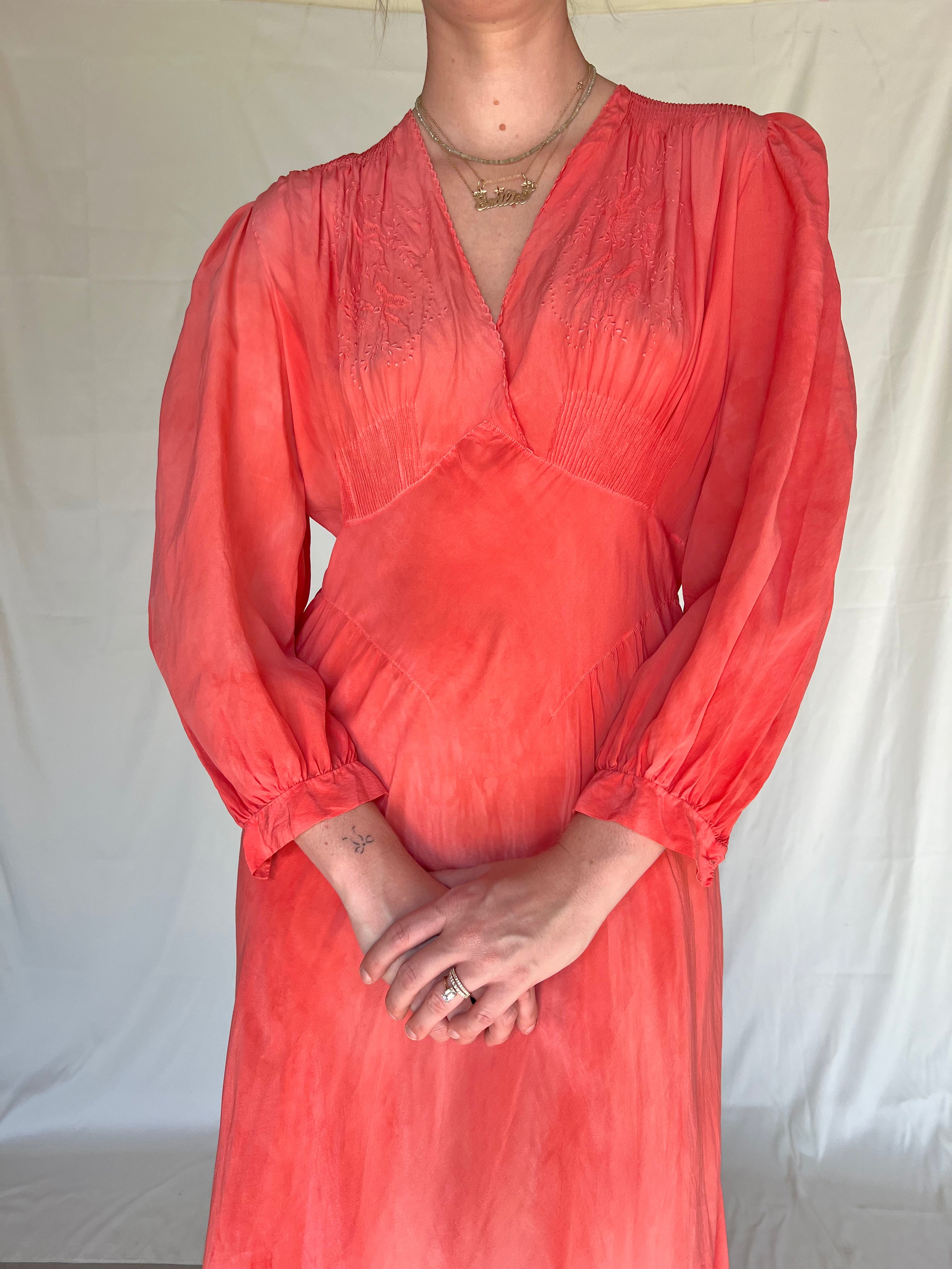 bright long sleeve dress boohoo Women's Chiffon Cut Out Maxi Dress in Bright Pink