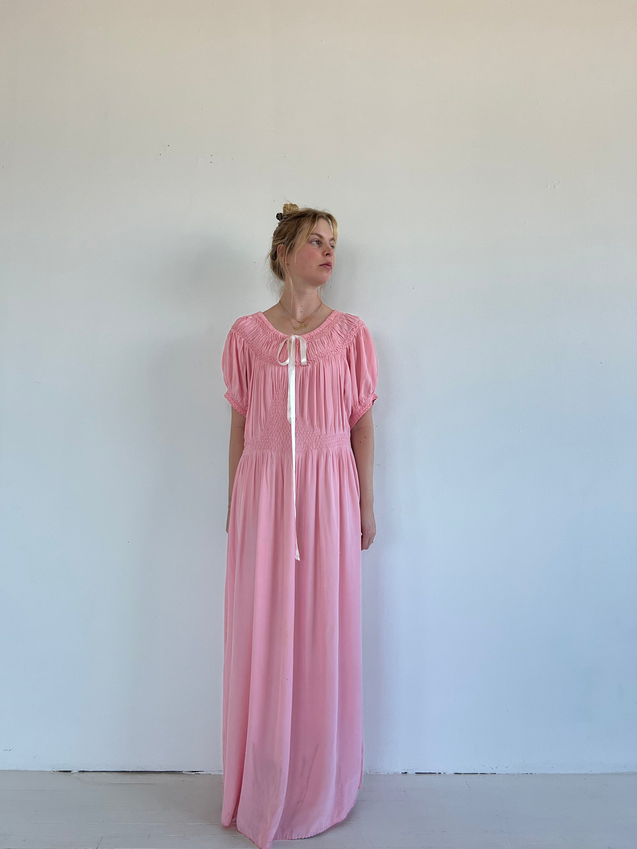 bubblegum pink satin dress Bubblegum Pink Satin Long Dress With Beaded Lace Appliqu