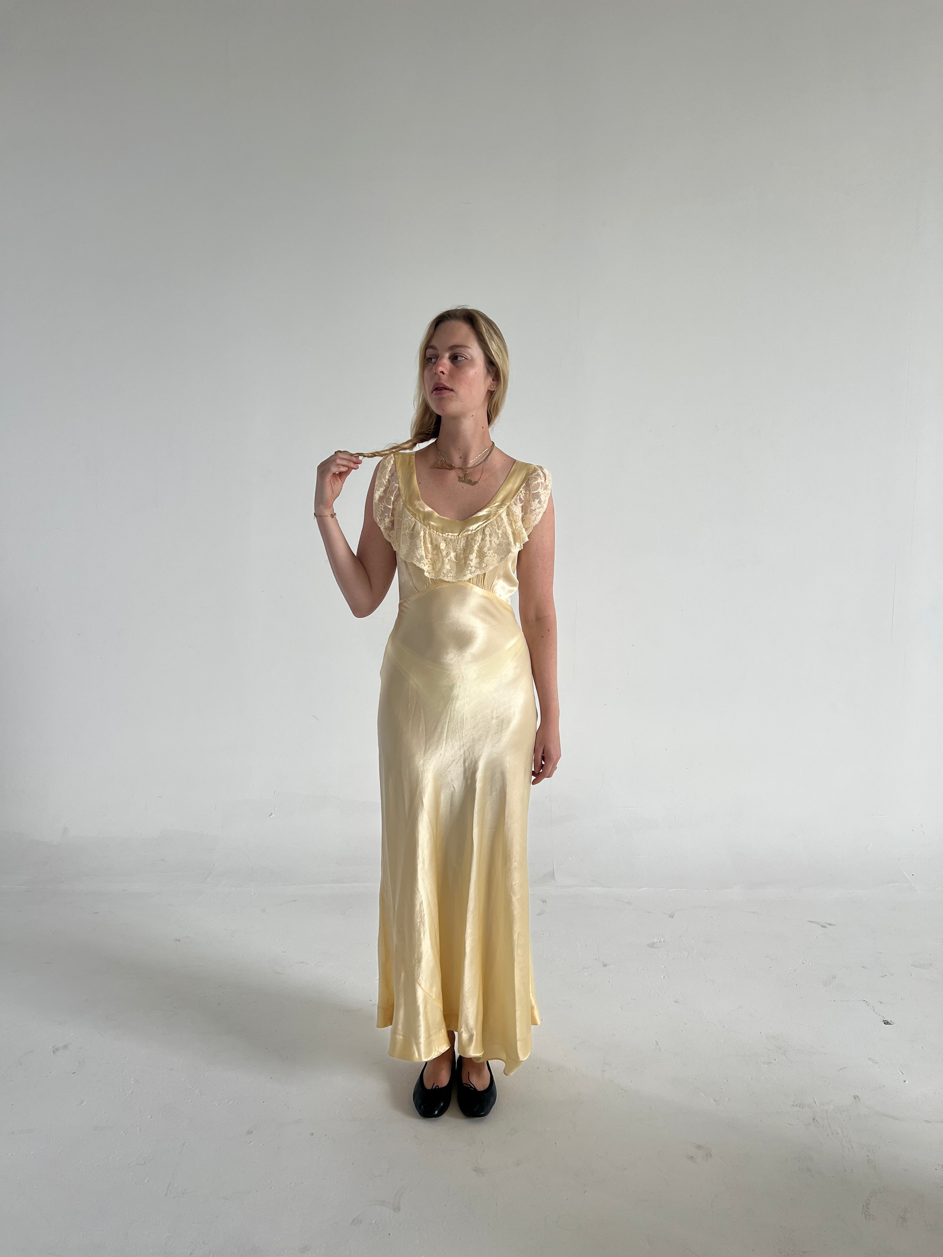 butter yellow satin slip dress Lacey Satin Butter Yellow Strapless Maxi Dress Momni Boutique