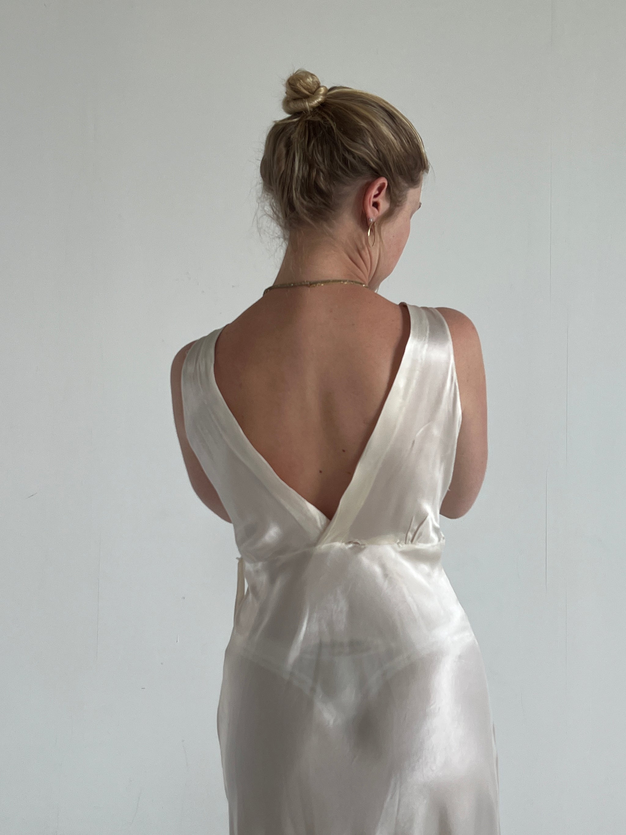 1940's White Satin Slip – Eveliina Vintage