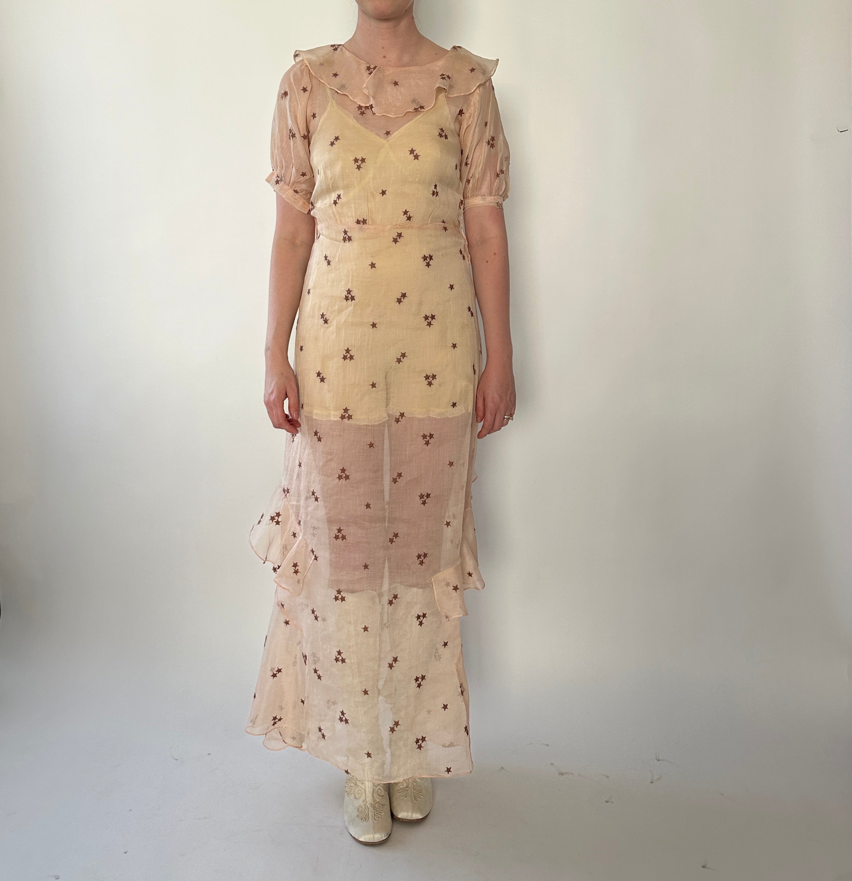 organza star dress Women's Star Light A-line Sleeveless Organza Mini Dress S/M/L Grey MEAN BLVD Customize / Grey