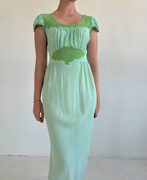 Hand Dyed Sage Green Slip Dress
