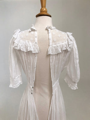 Victorian White Cotton Dress
