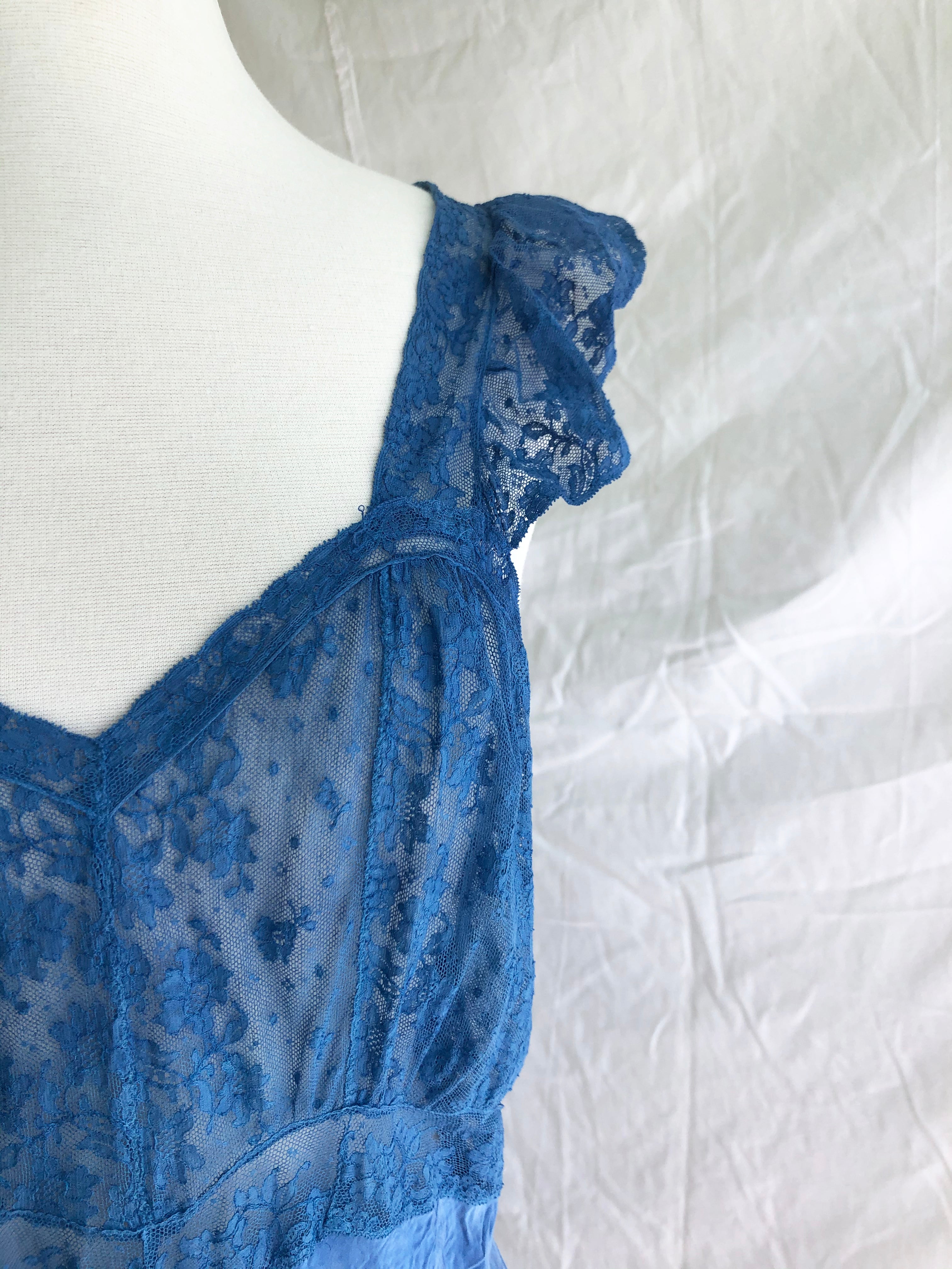 Hand Dyed Royal Blue Slip Dress