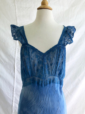 Hand Dyed Royal Blue Slip Dress