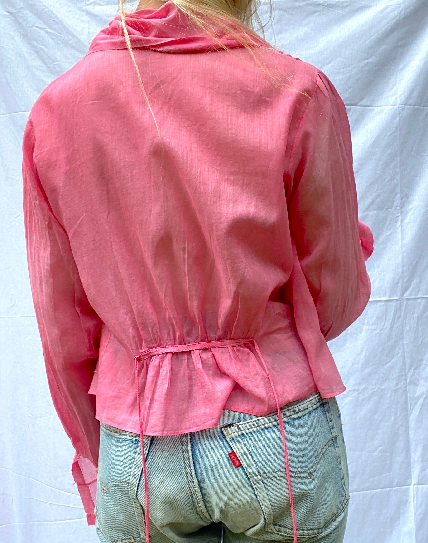 Hand Dyed Cotton Voile Victorian Blouse
