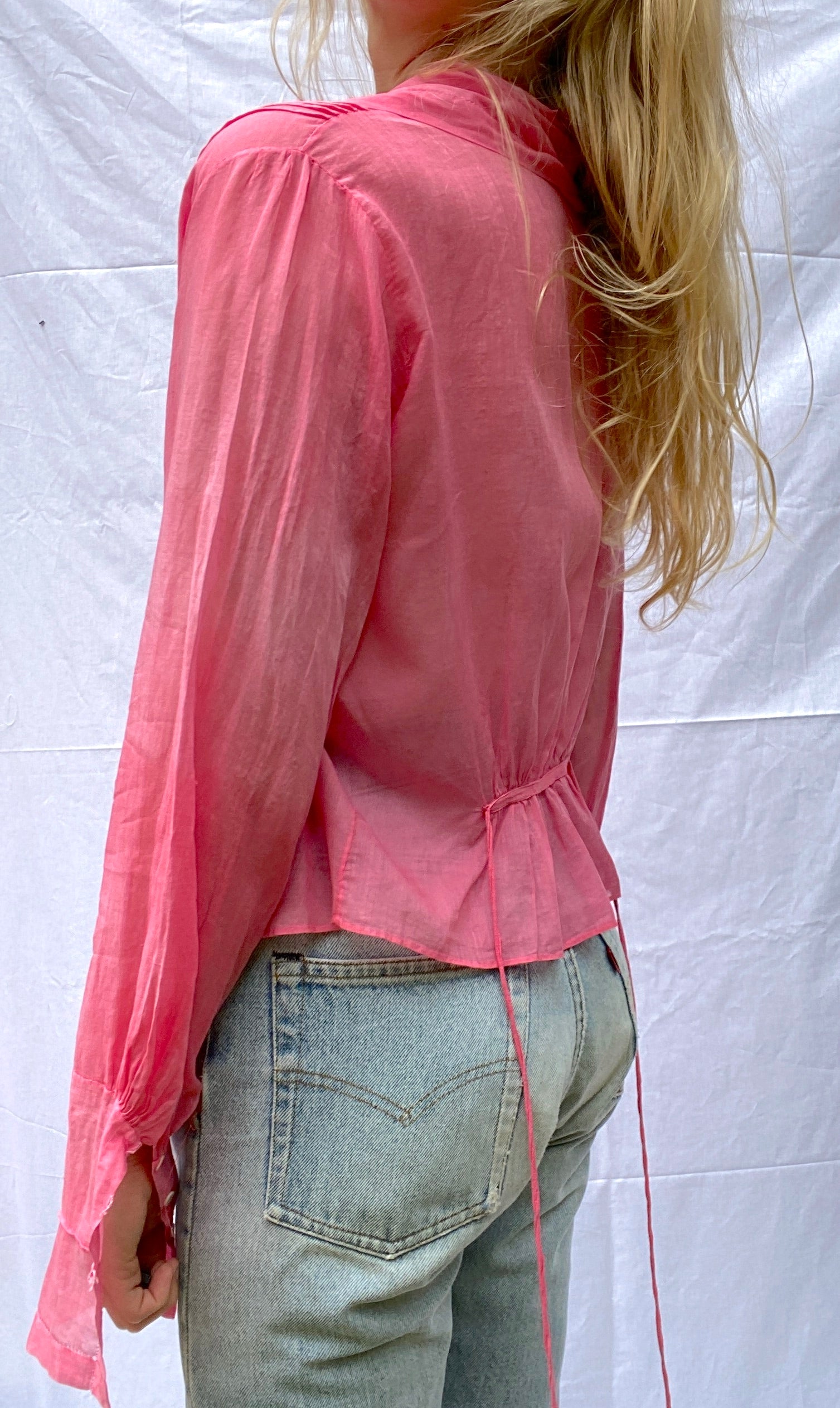 Hand Dyed Cotton Voile Victorian Blouse