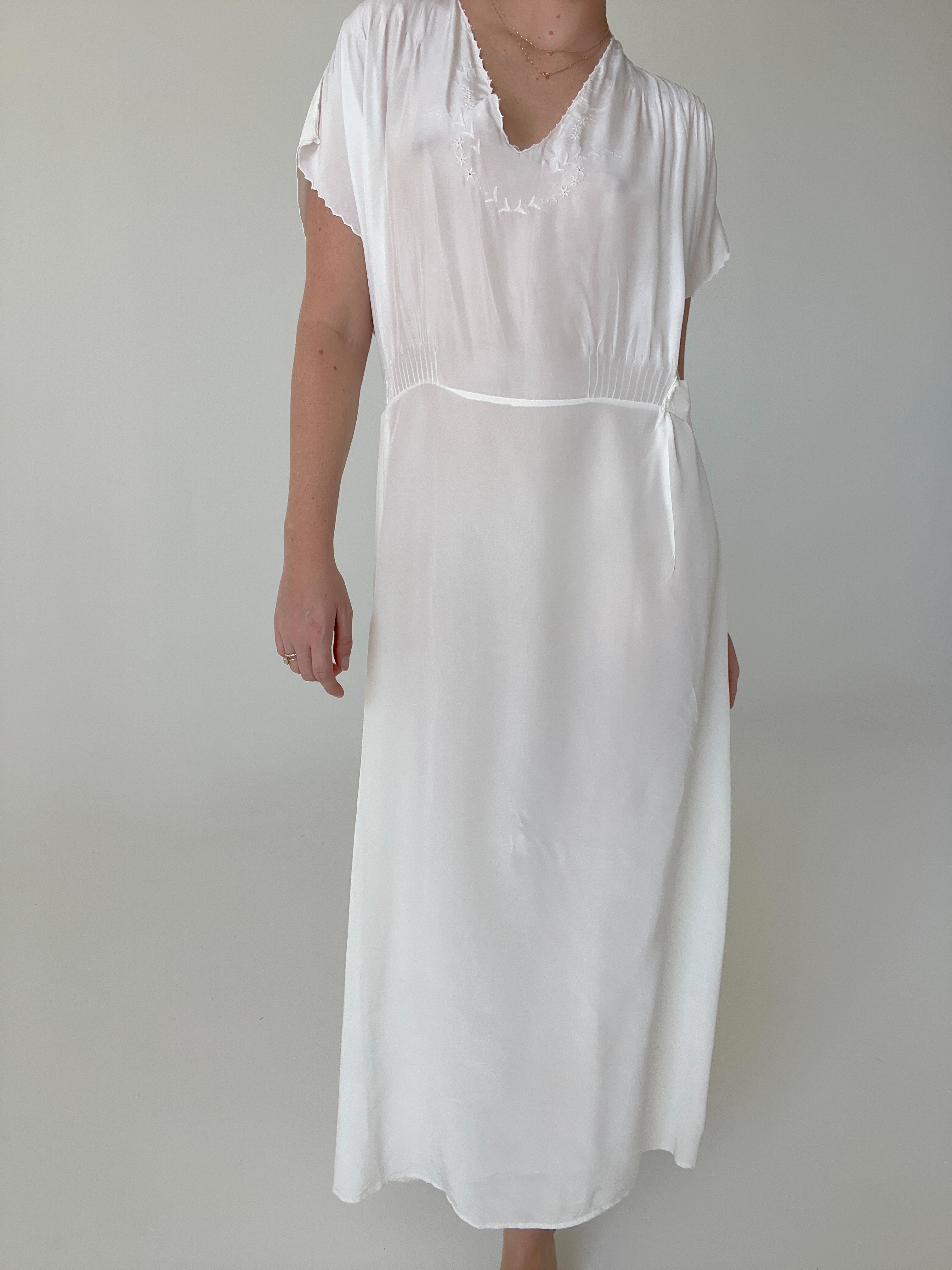 1930's Bridal White Dress