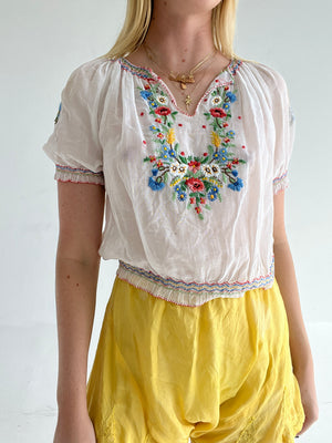 Embroidered Hungarian Blouse