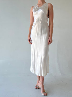1930's Silver Slip with Embroidery