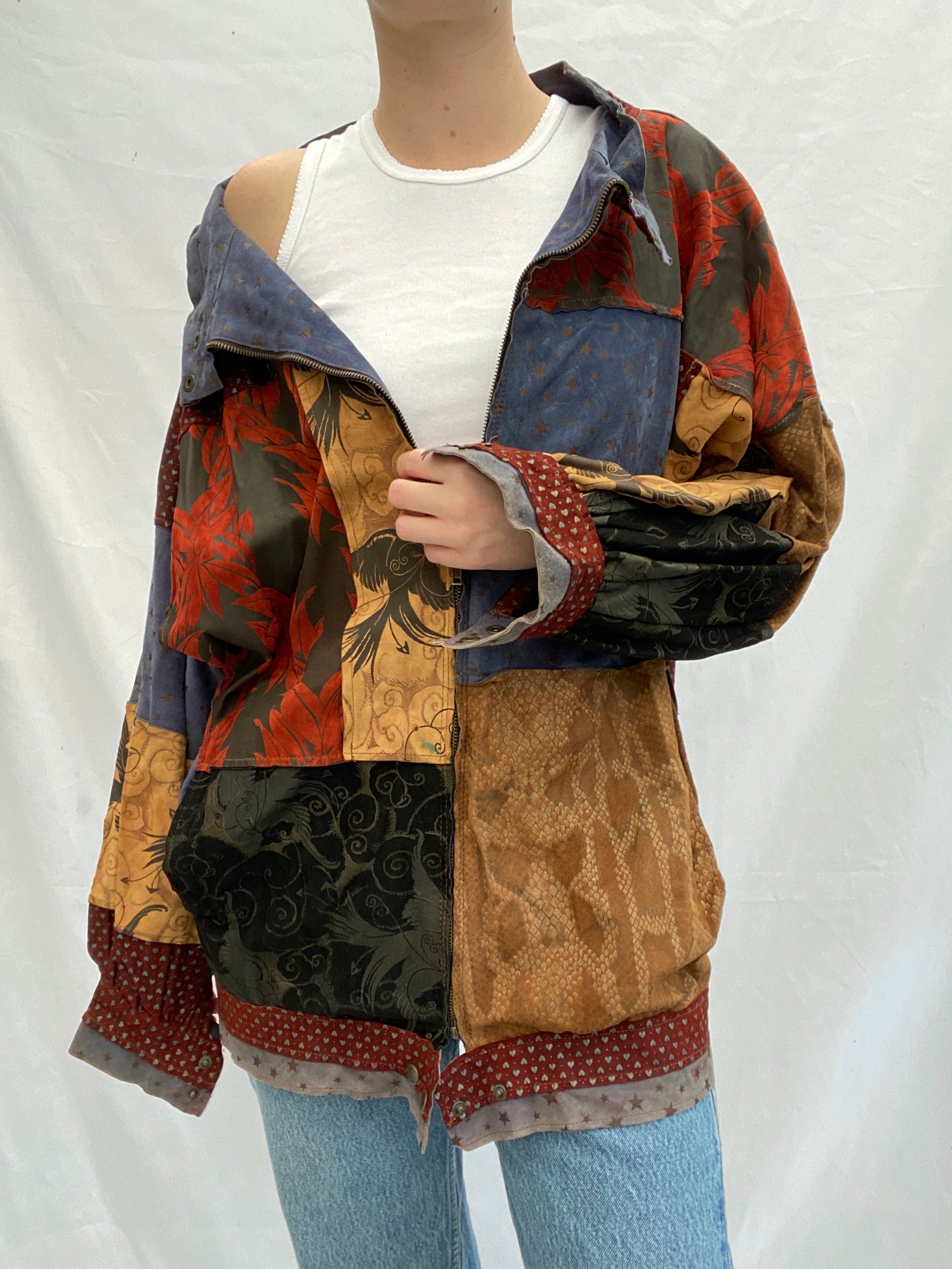 Vintage Roberto Cavalli Patchwork Suede Jacket – Eveliina Vintage