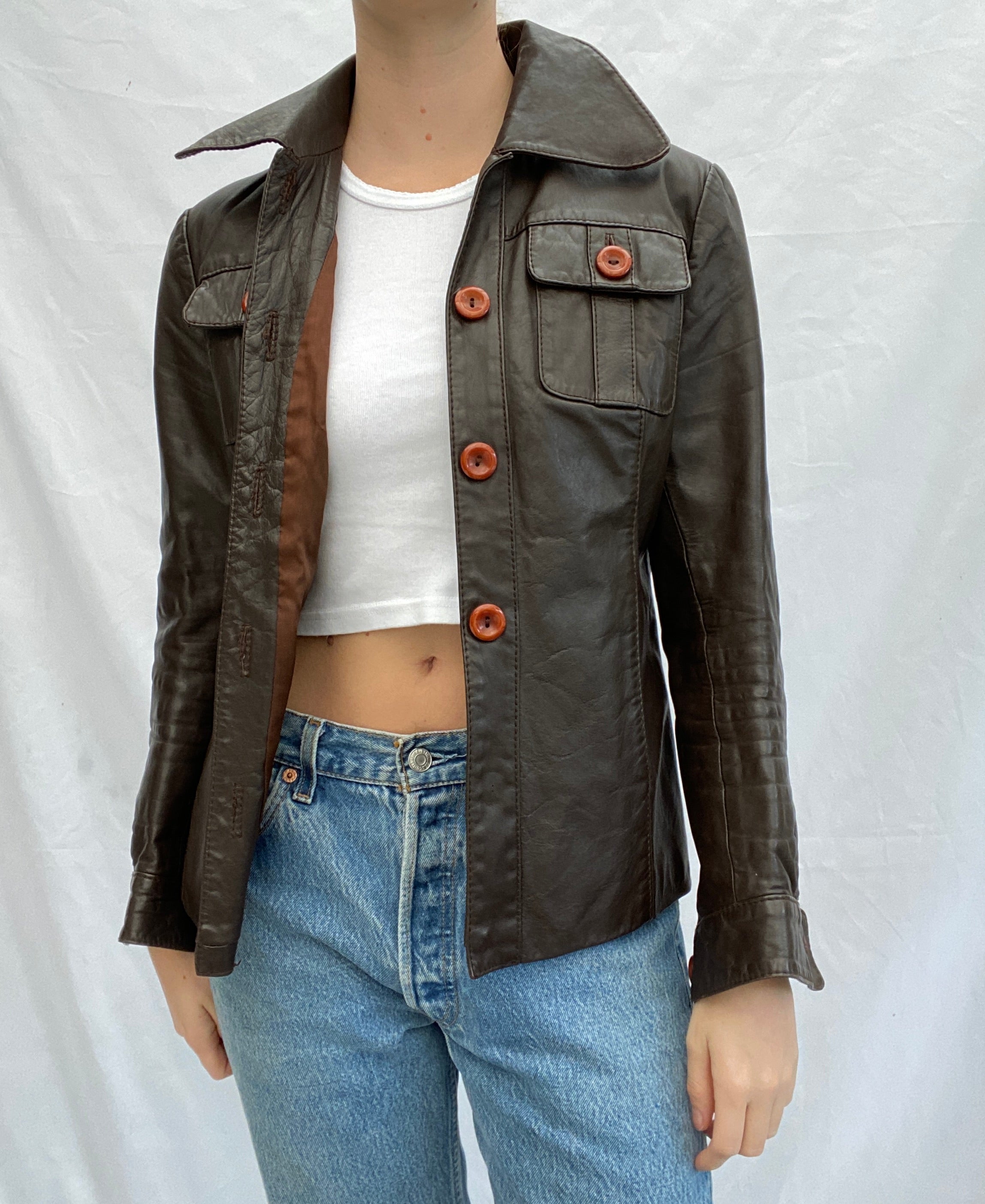 Brown 70's Leather Jacket