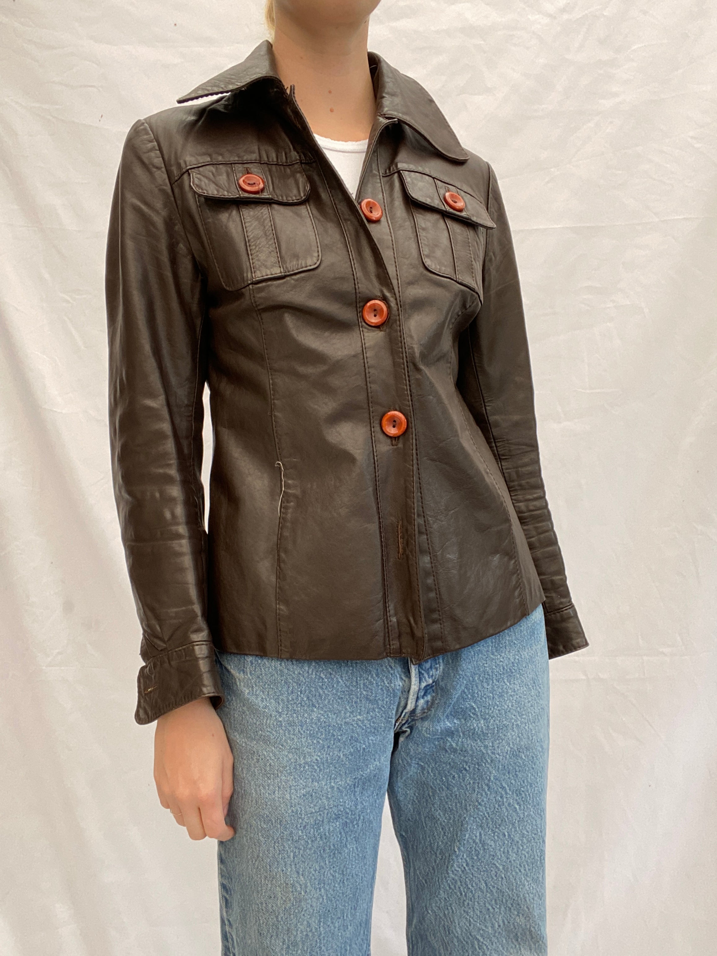 Brown 70's Leather Jacket
