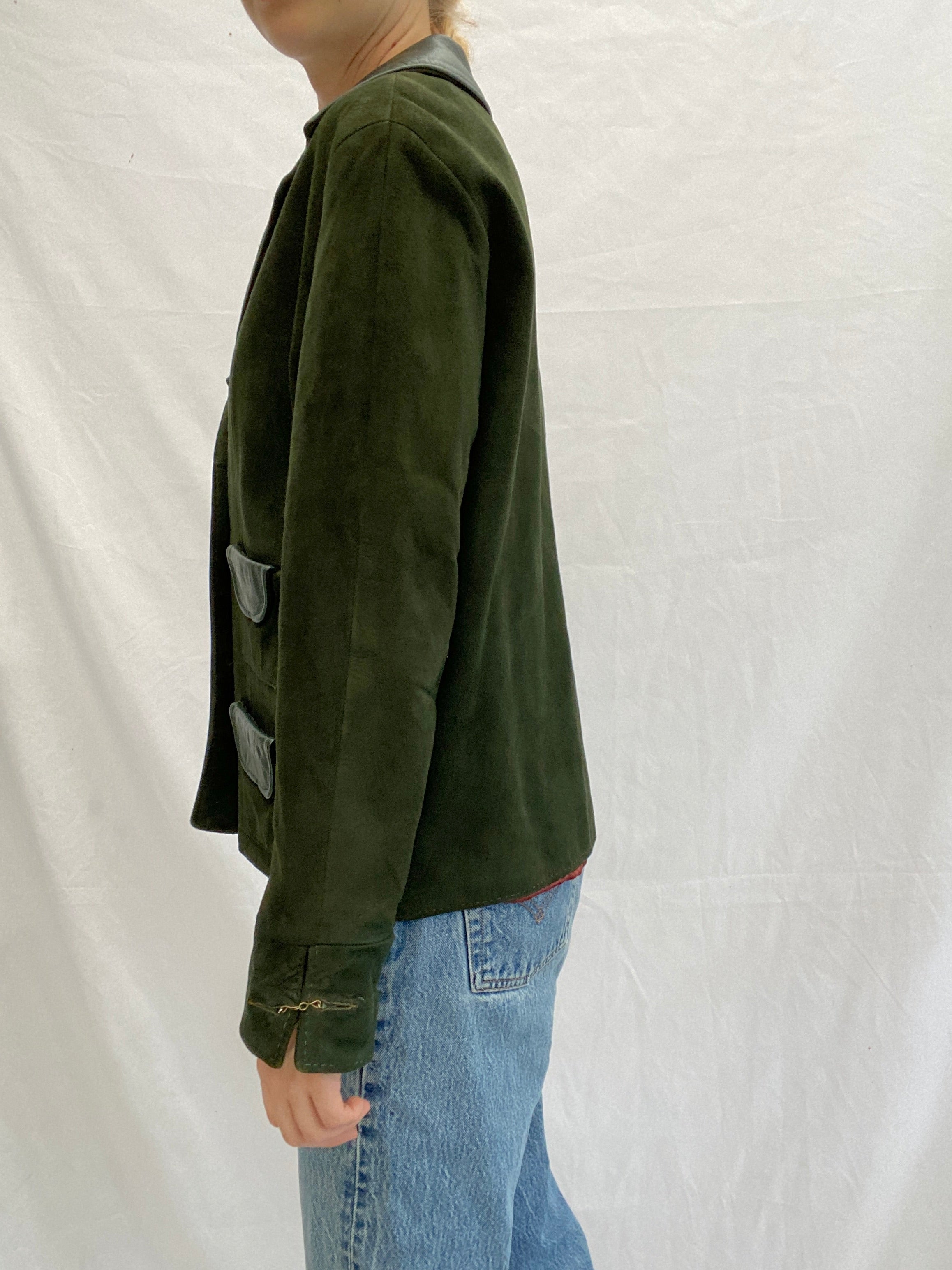 Dark Green Suede Jacket