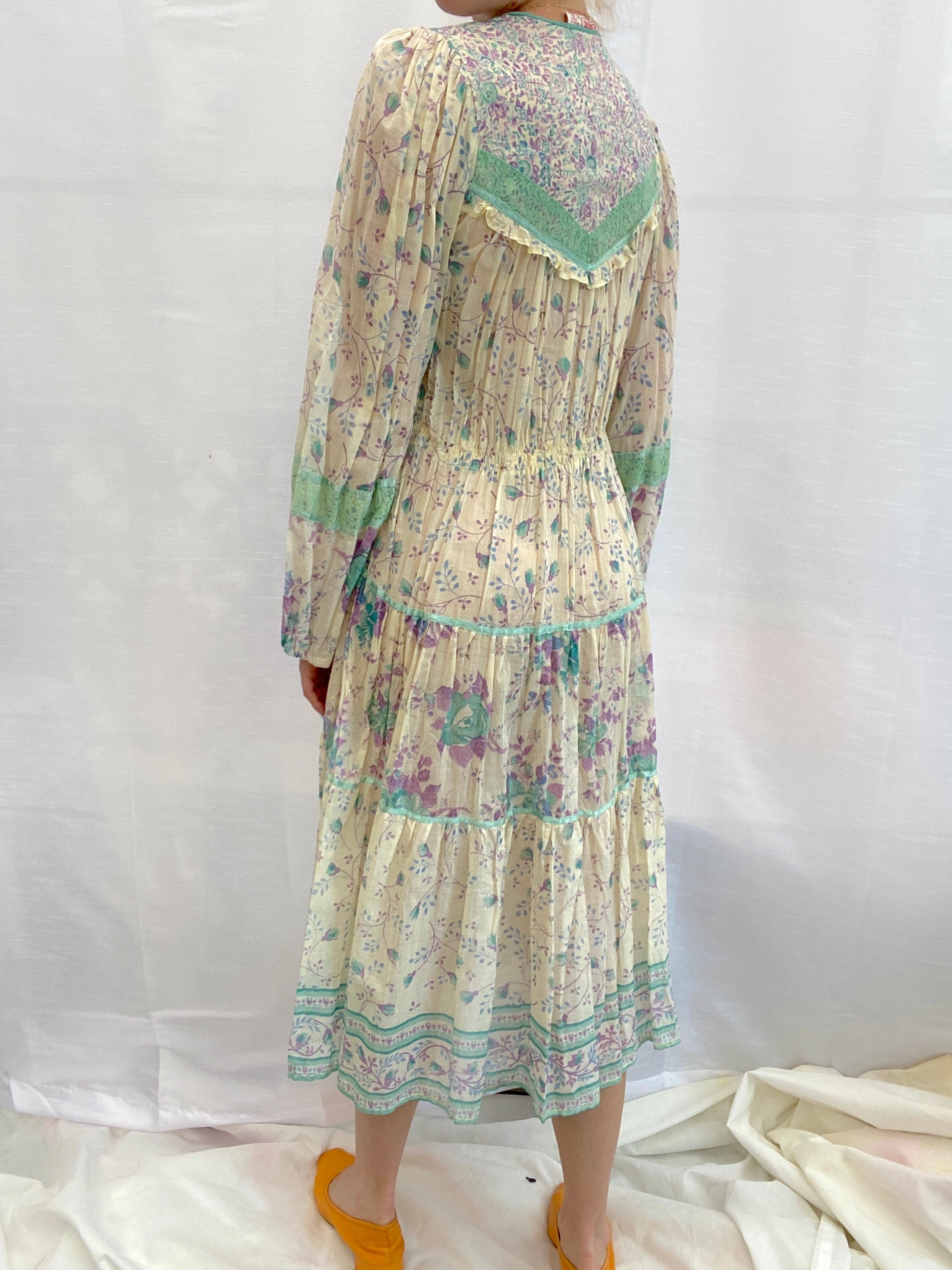 1970's Printed Cotton Dress