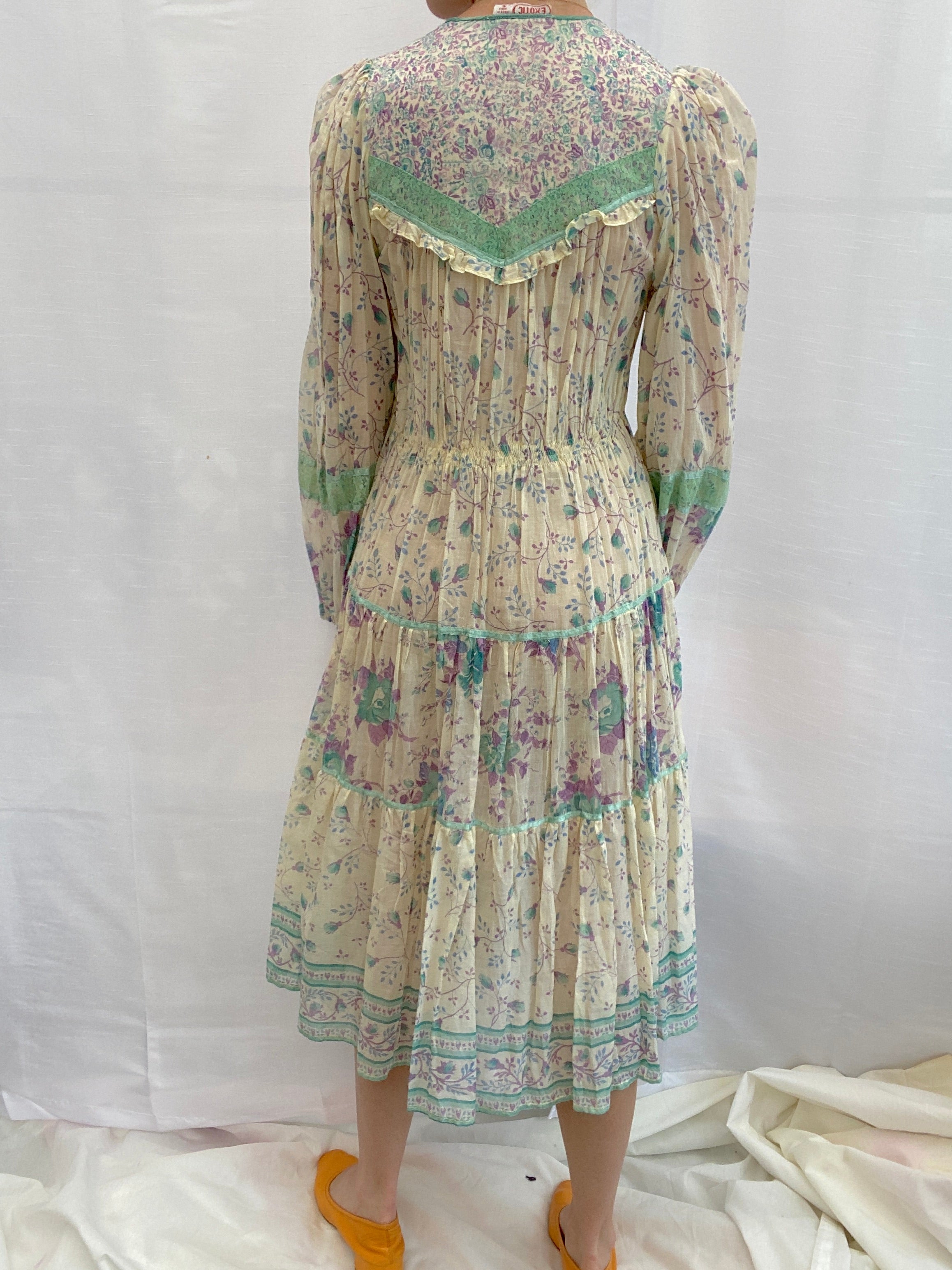 1970's Printed Cotton Dress