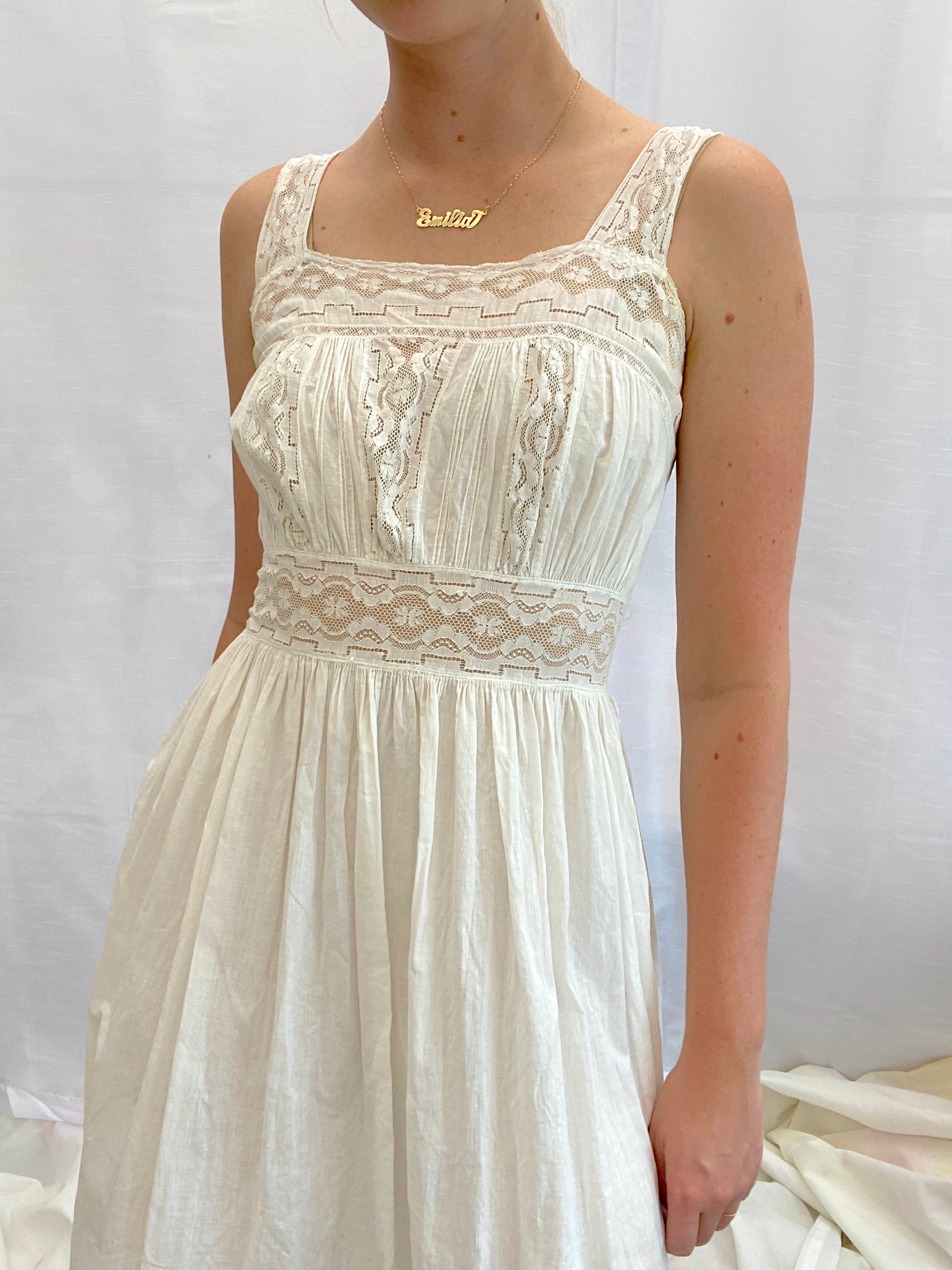 White Edwardian Cotton Dress