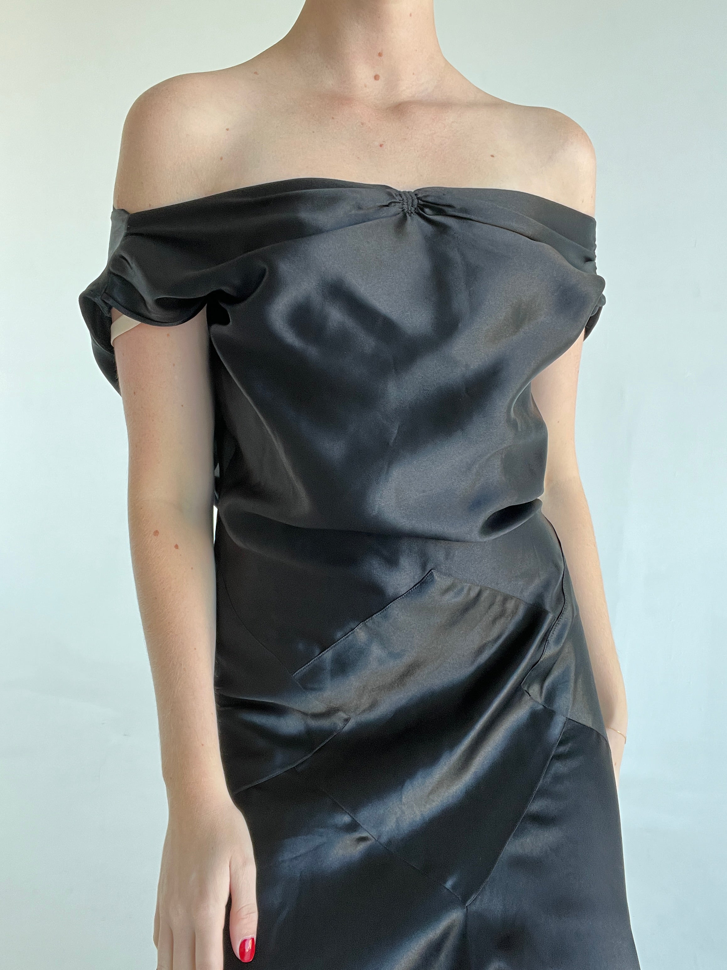 1930's Black Silk Gown