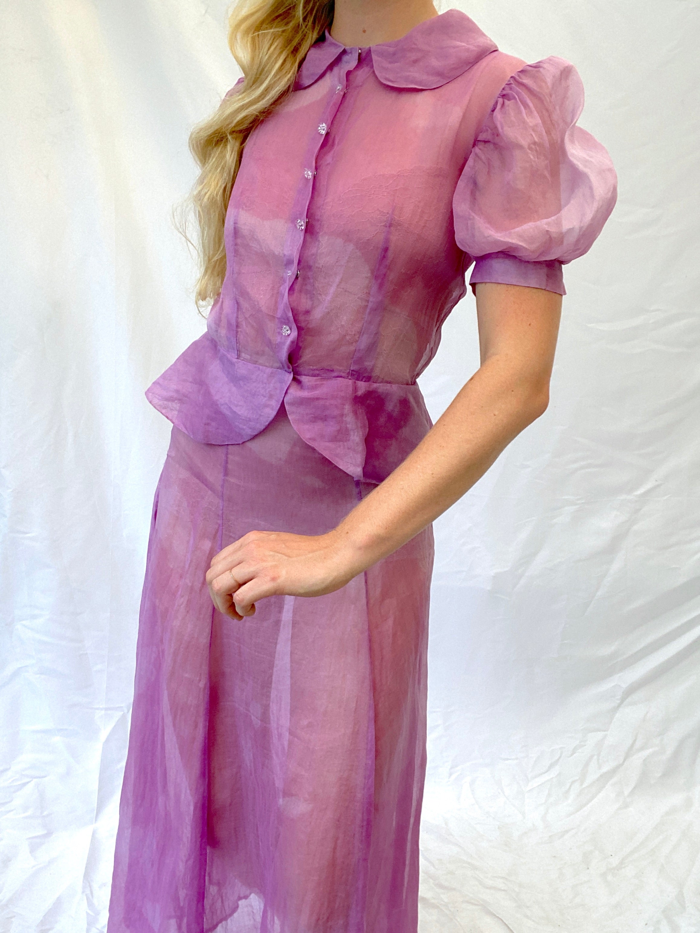 peplum purple dress Sequin Grace Peplum Dress