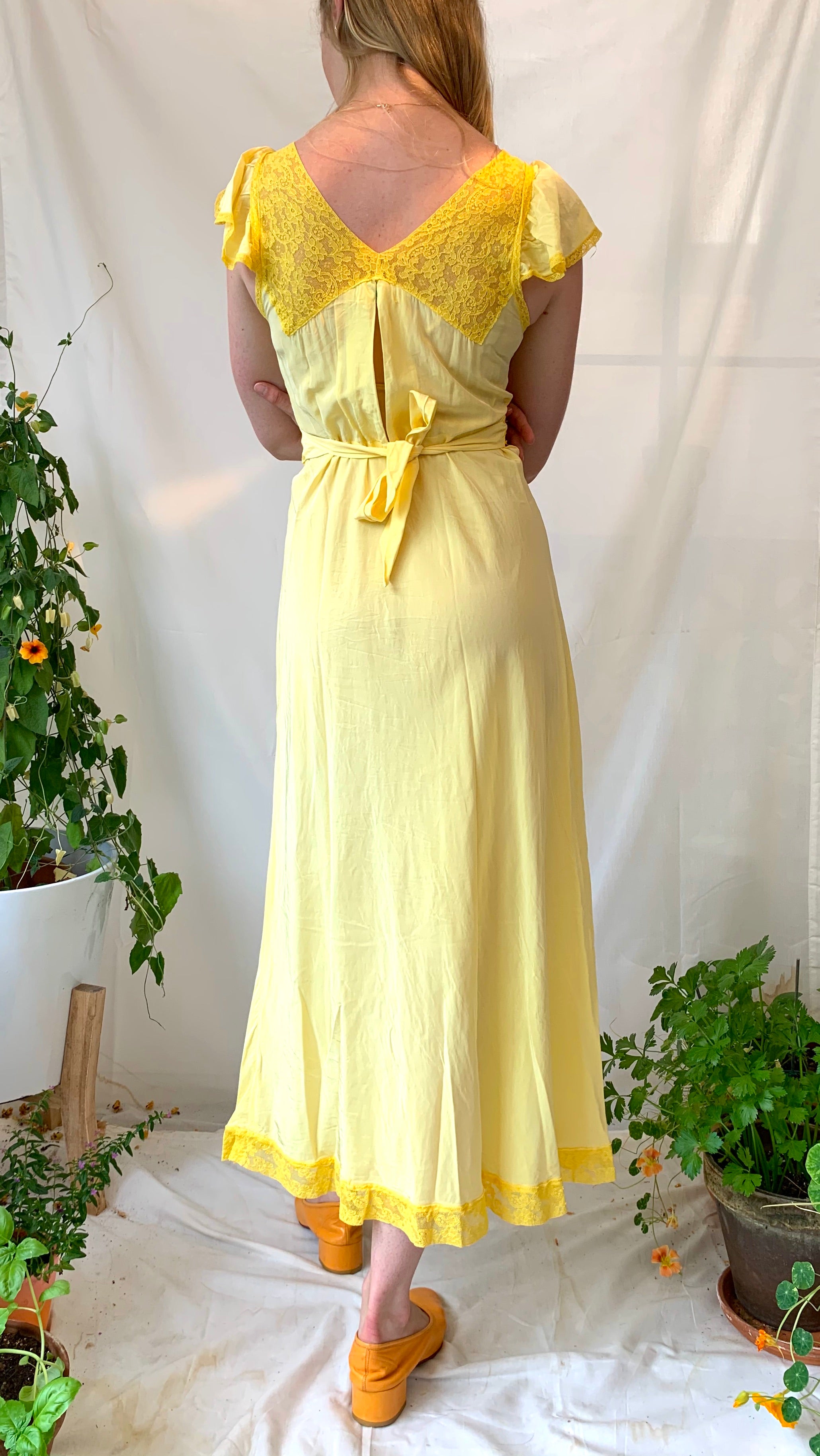 Hand Dyed Sunflower Yellow Slip Dress