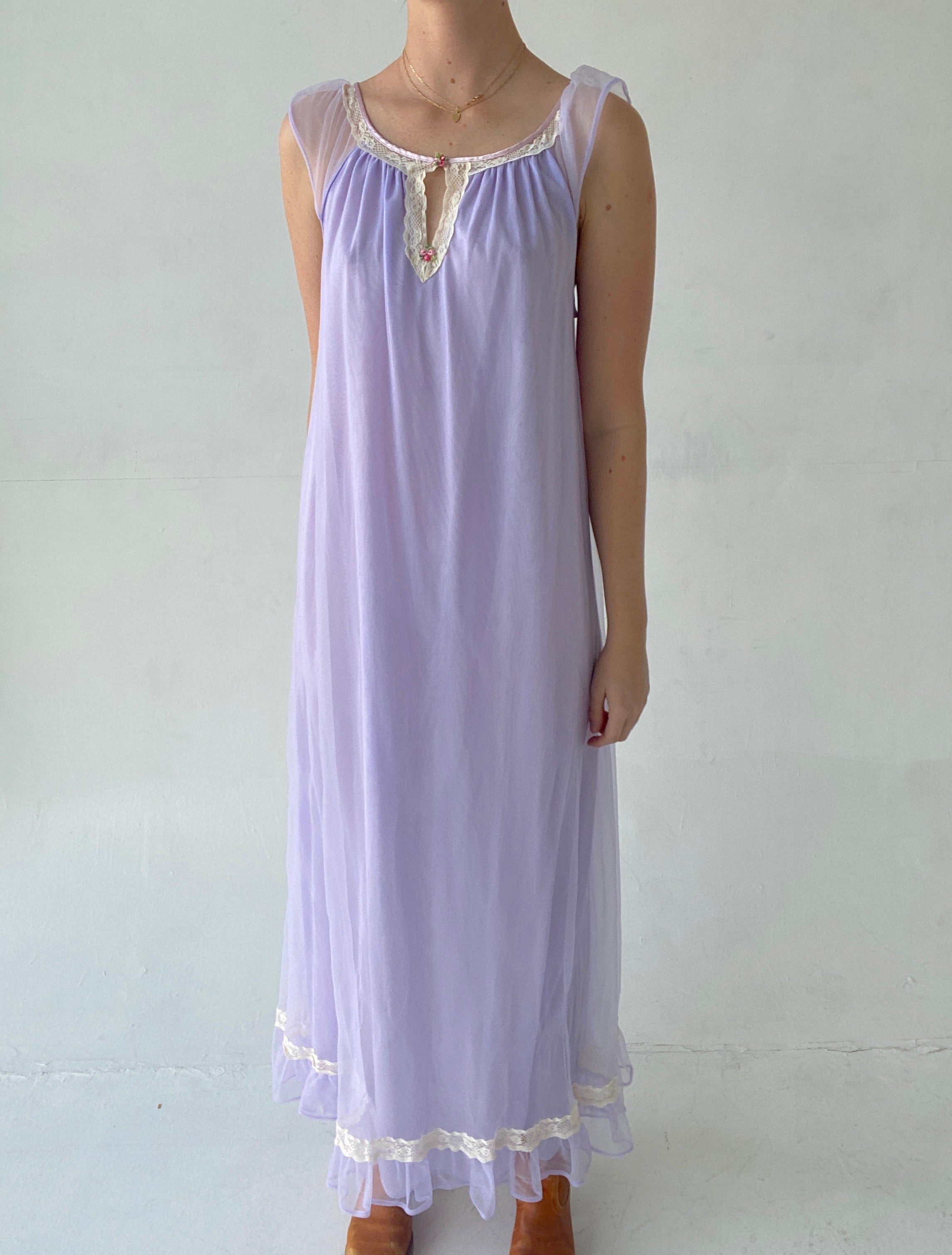 Saie Lilac Nylon Dress