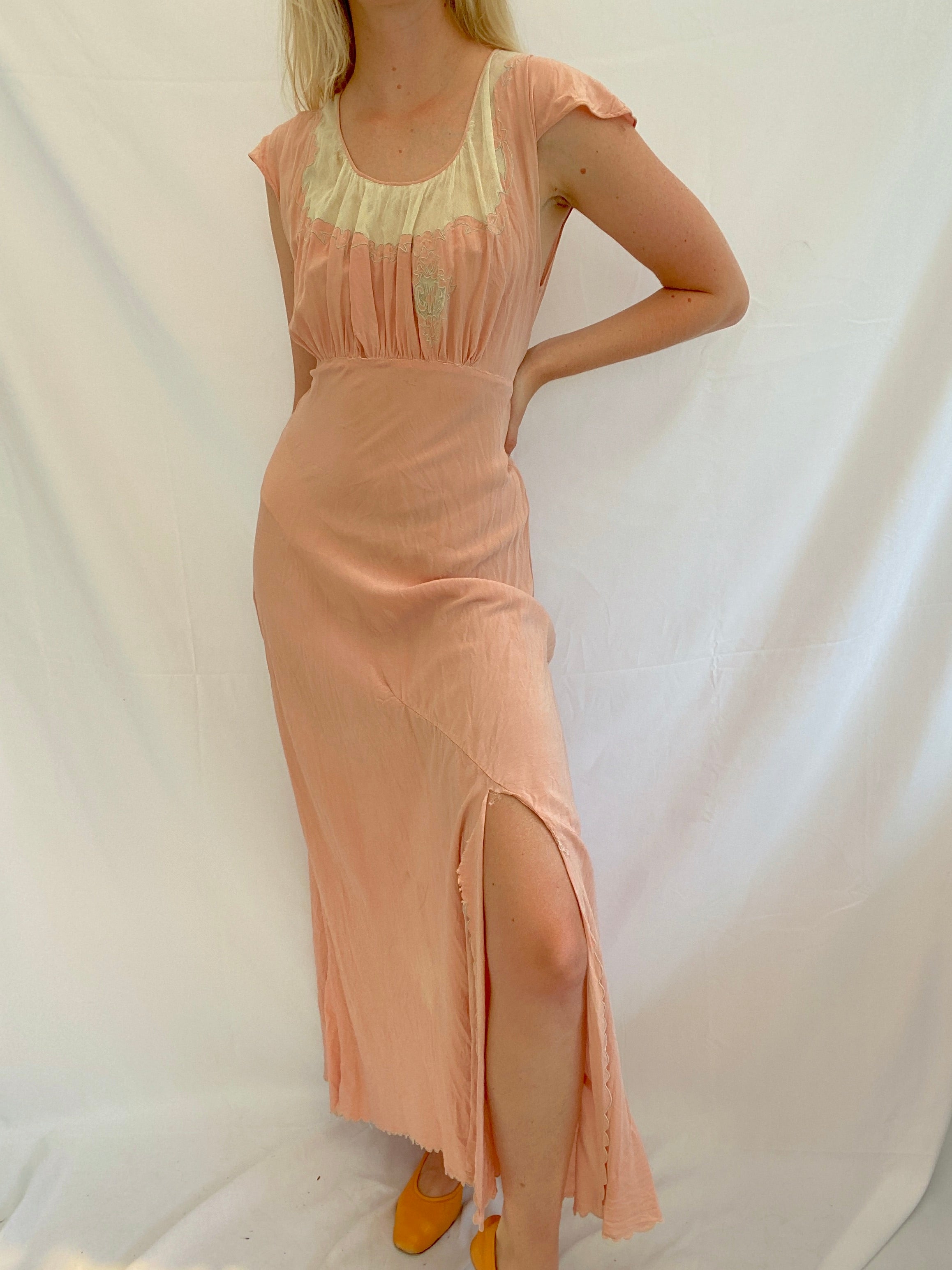 Dusty Pink Silk Dress