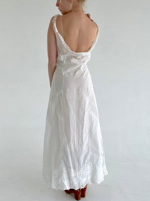 Edwardian White Cotton Dress