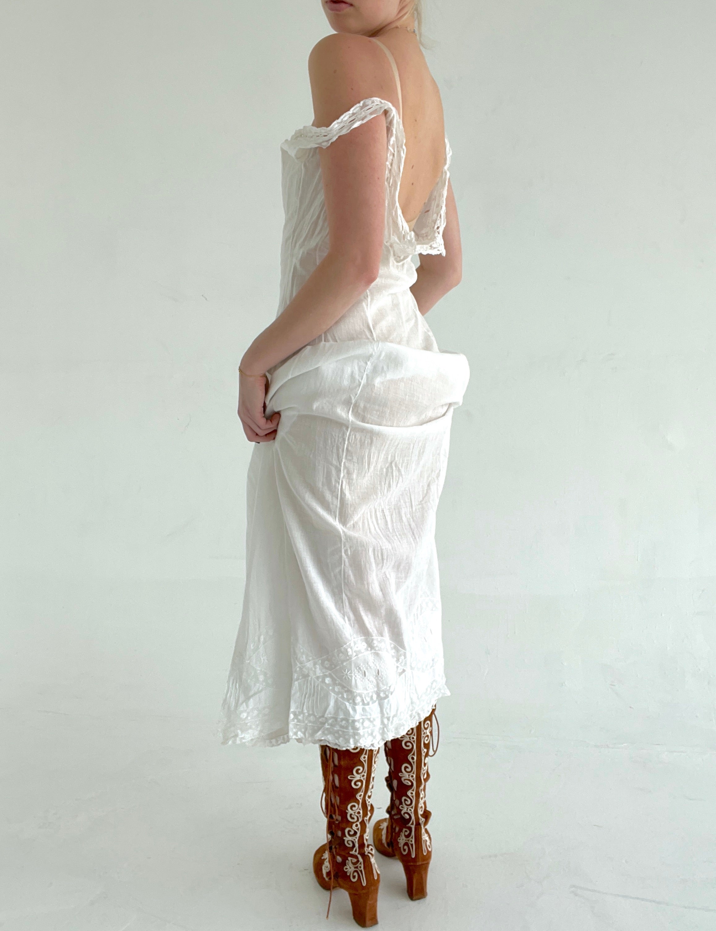 Edwardian White Cotton Dress