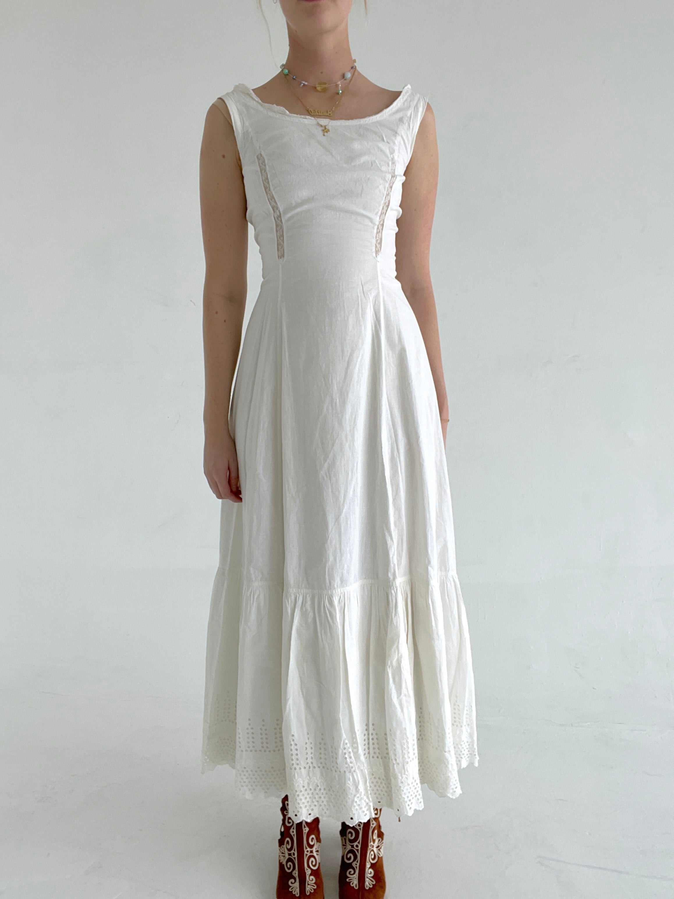 White Edwardian Cotton Dress
