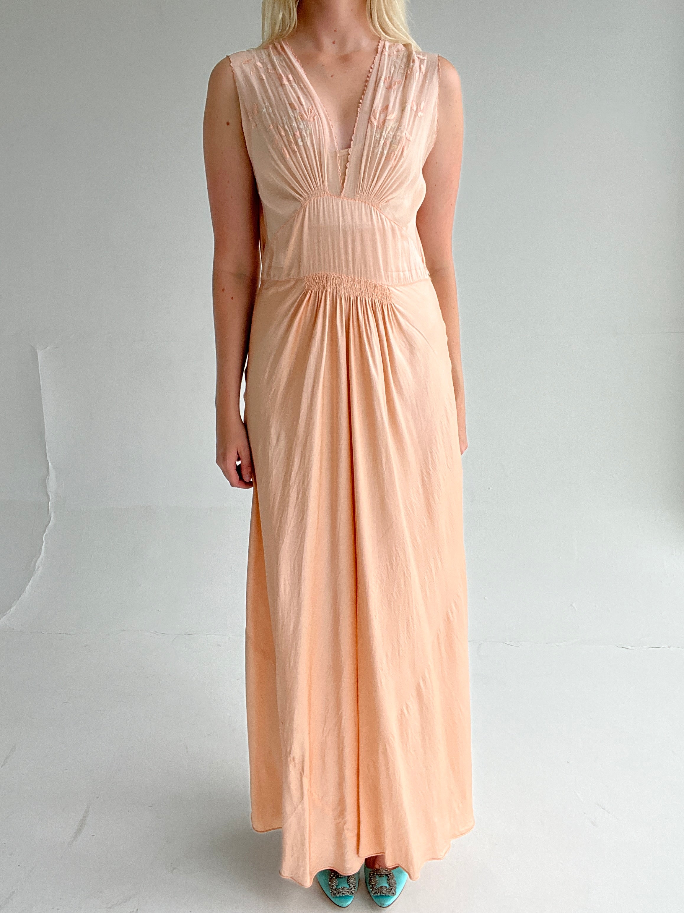 pink silk chiffon dress Romy Satin + Chiffon Dress