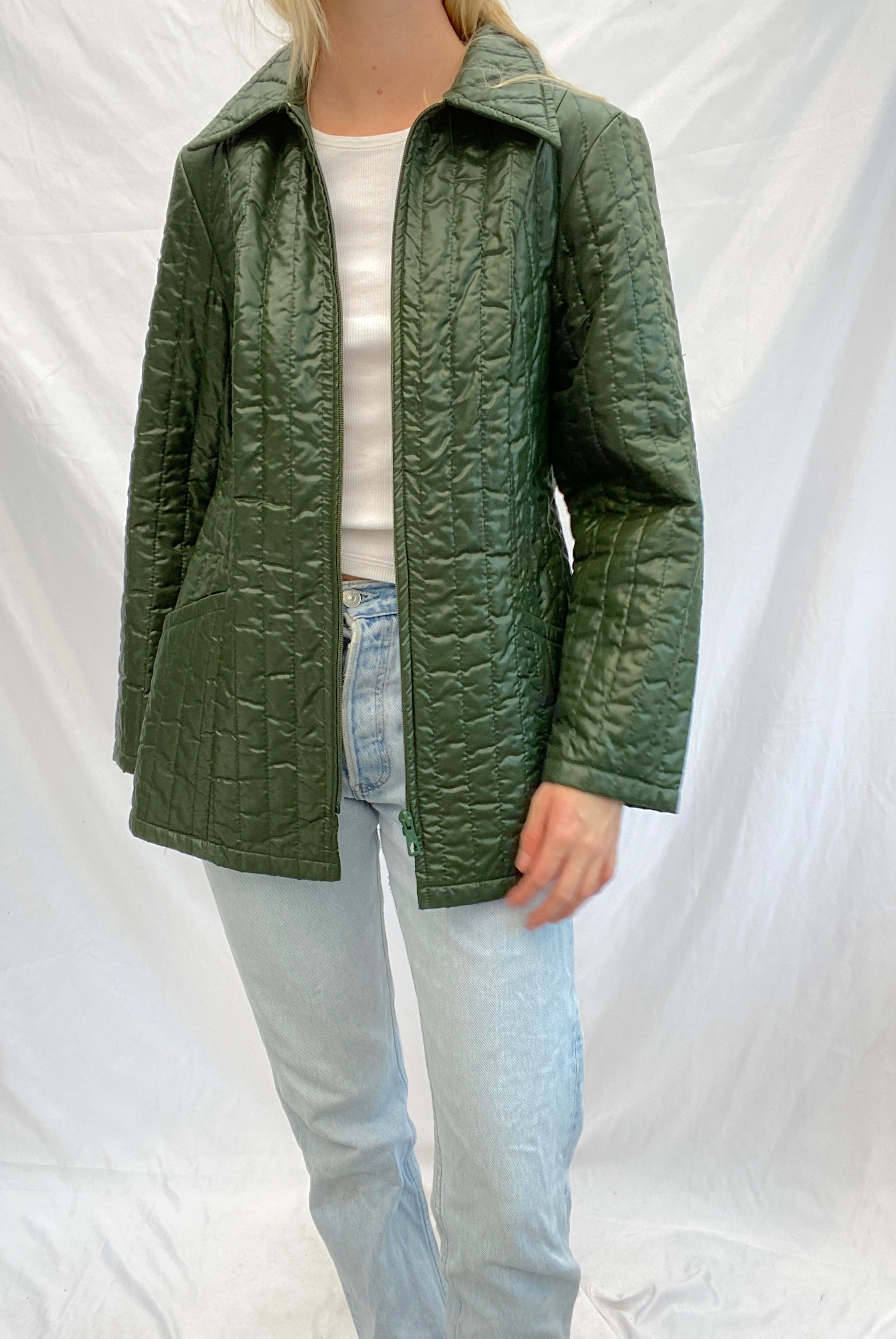 Hunter Green Quilted Jacket